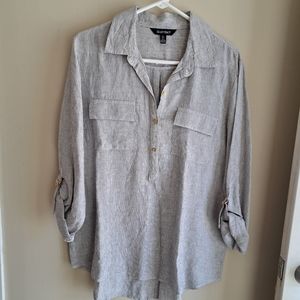 Ellen Tracy Linen Blouse